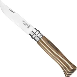 Opinel Zakmes no. 8 Roestvrij Gelamineerd Bruin Berkhout