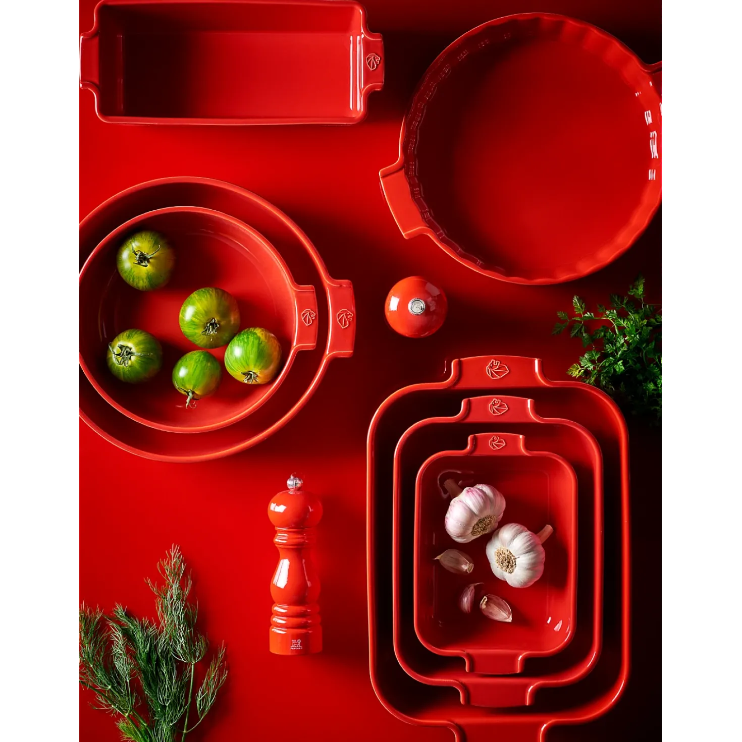 Peugeot Appolia Ovenschaal Rechthoek 32 cm Rood