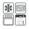 Peugeot Appolia Ovenschaaltjes Zwart 11 cm