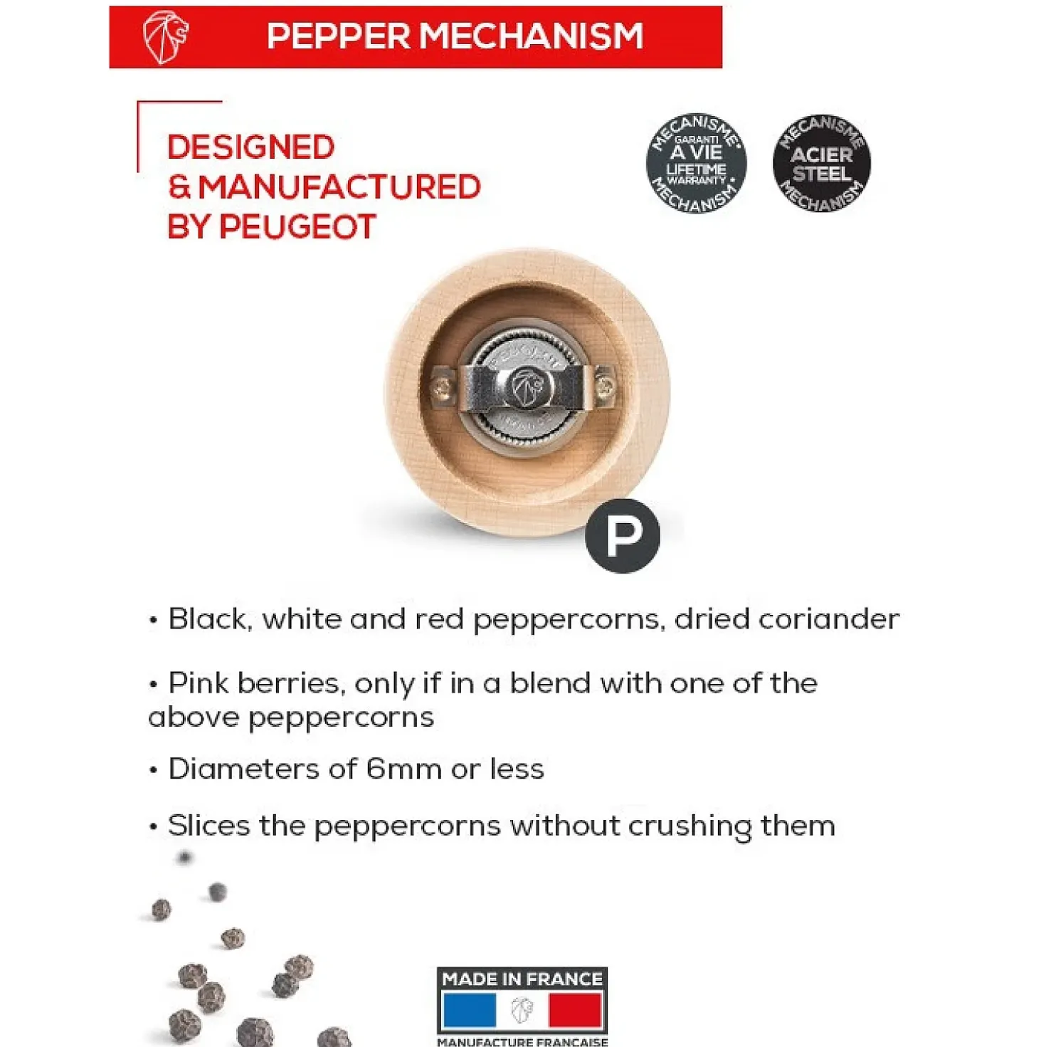 Peugeot Pepermolen Boreal Hazelnoot 12 cm