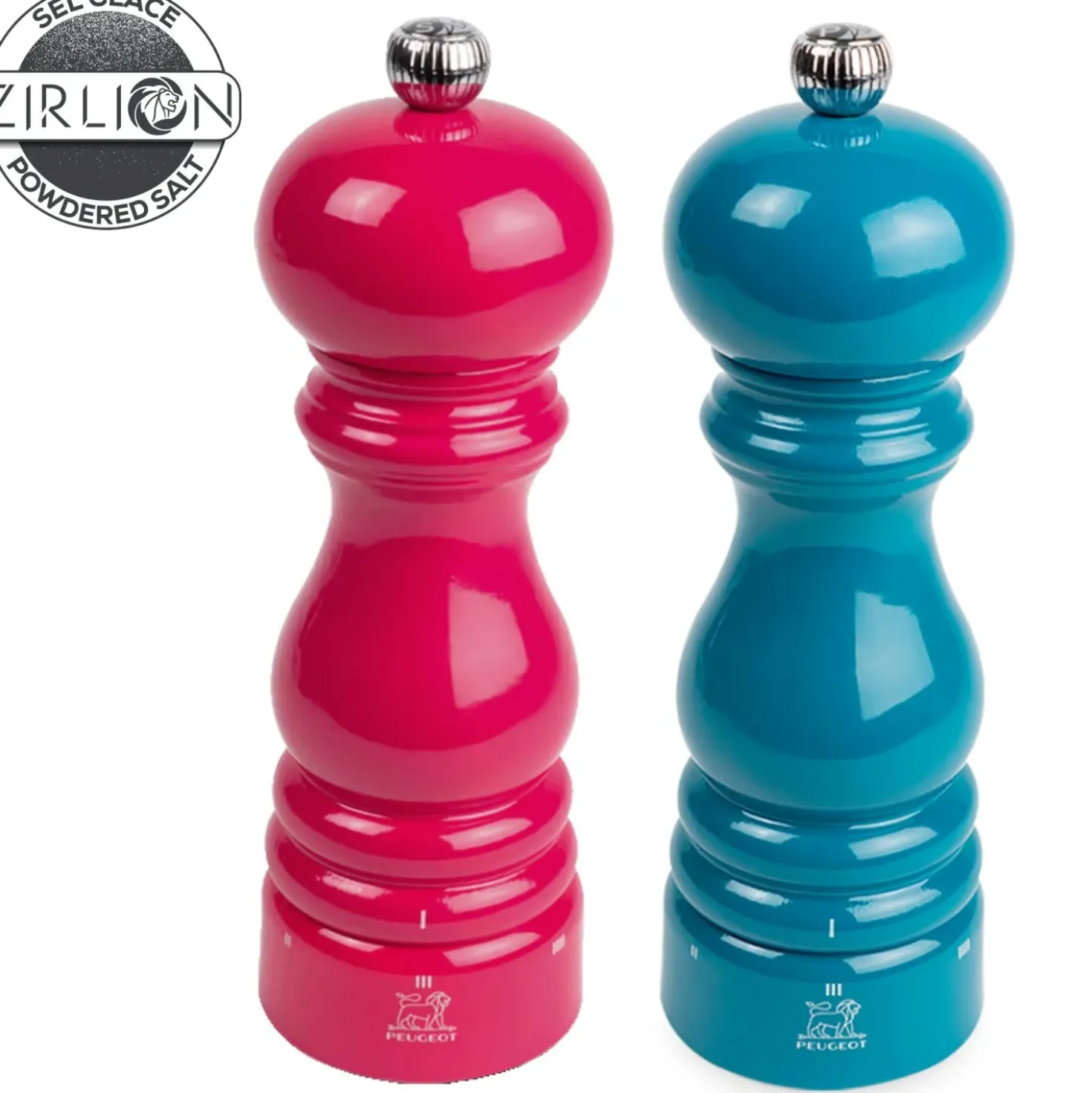 Peugeot Zout & Pepermolen ParisRama Zuurstokroze/Oceaanblauw 18 cm