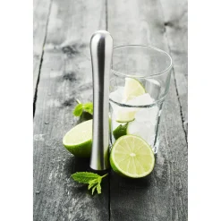 Point Virgule RVS Cocktailstamper Zwart Metallic