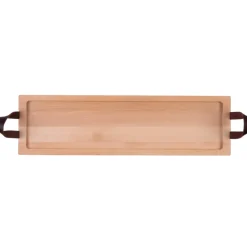 Puur Hout Serveerplank Beuken Met Leren Handgrepen (69x19.5 cm)
