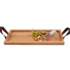 Puur Hout Serveerplank Beuken Met Leren Handgrepen (48 x 19.5 cm)