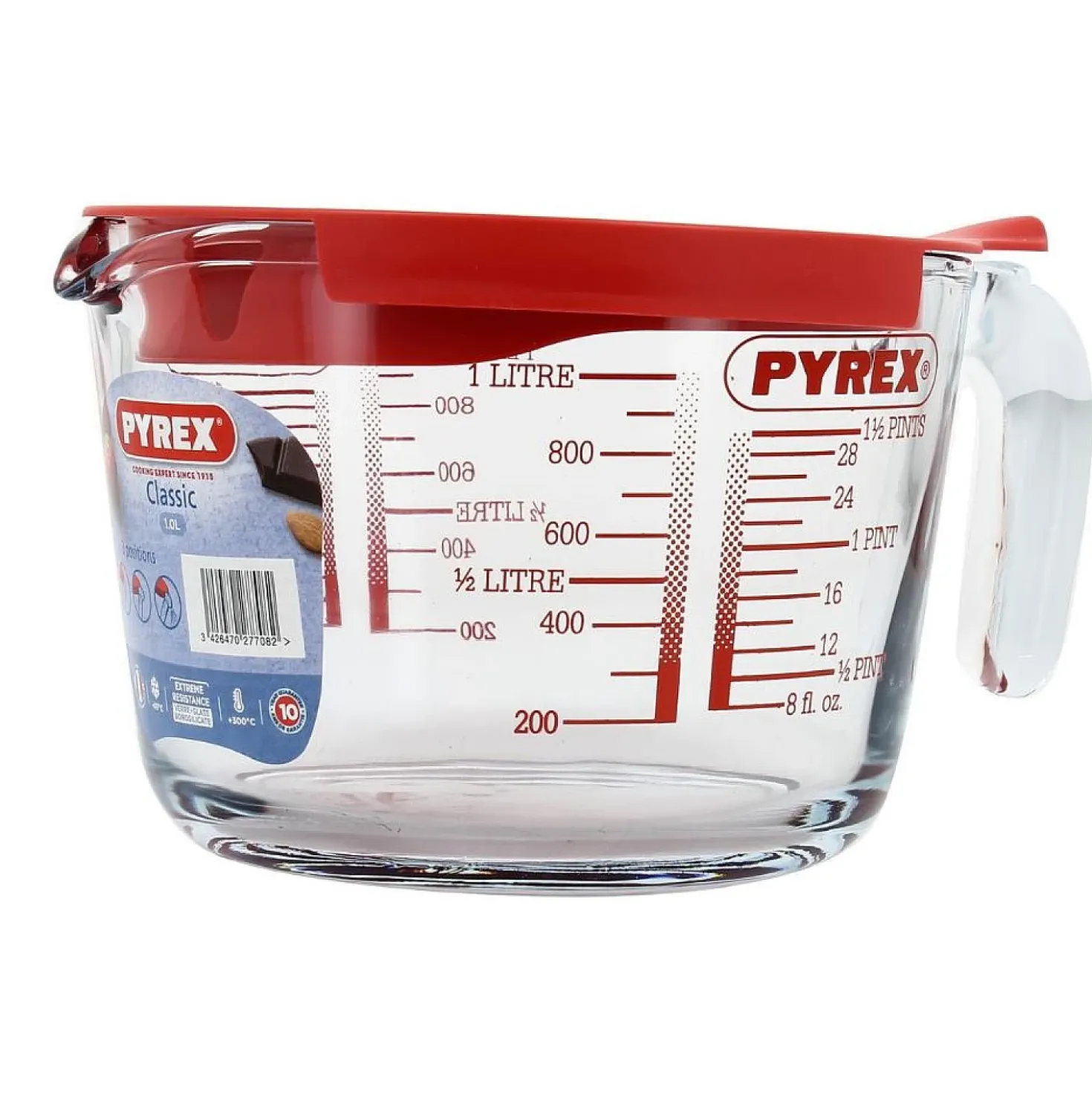 Pyrex Classic Maatbeker 1 Liter Met Deksel