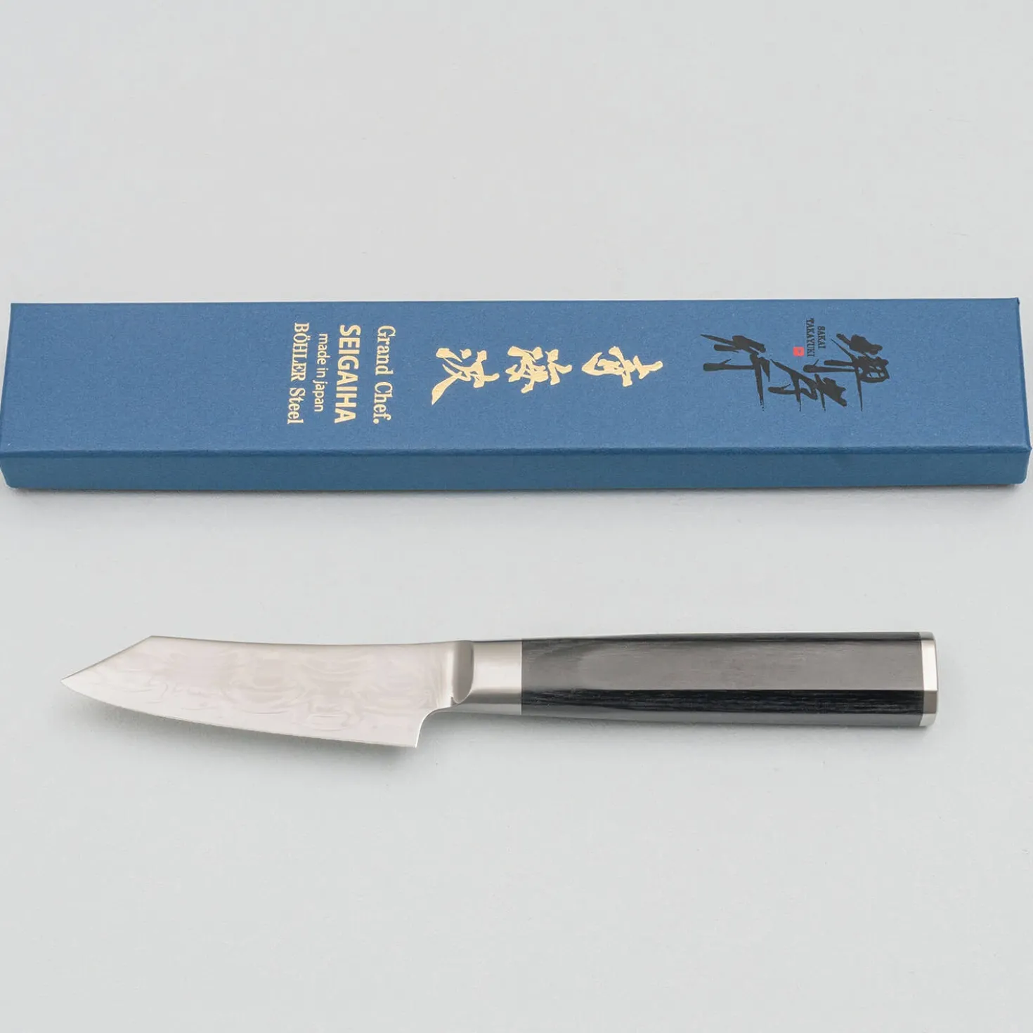 Sakai Takayuki Grand Chef Seigaiha Damascus Ktip Petty 8 cm