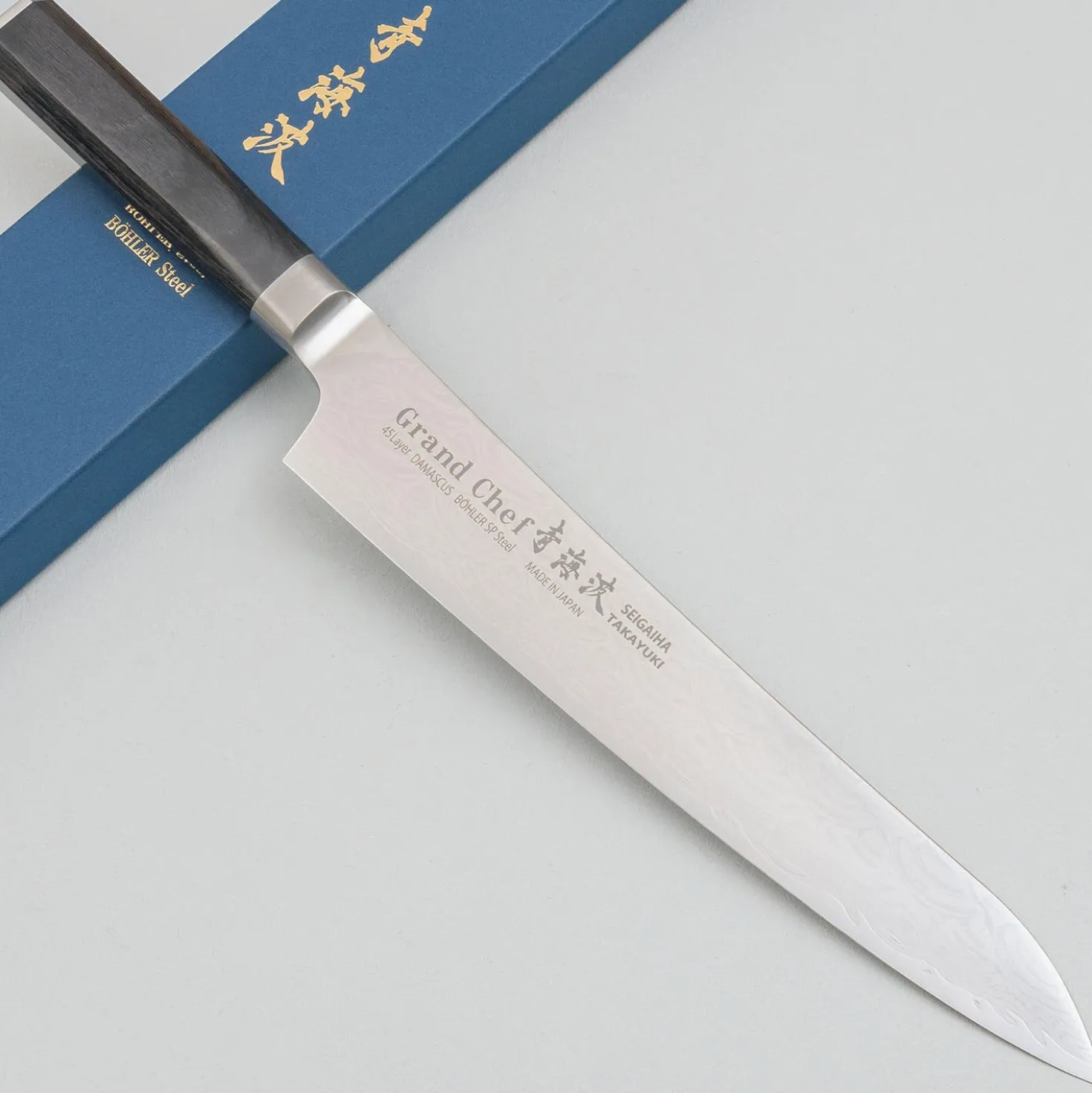 Sakai Takayuki Grand Chef Seigaiha Damascus Sujihiki 24 cm