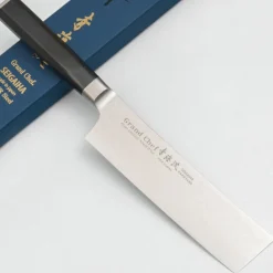 Sakai Takayuki Grand Chef Seigaiha Damascus Nakiri 16 cm