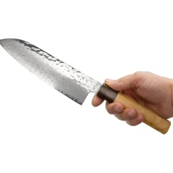Sakai Takayuki 33 Layer Damascus Zelkova Santoku 17 cm
