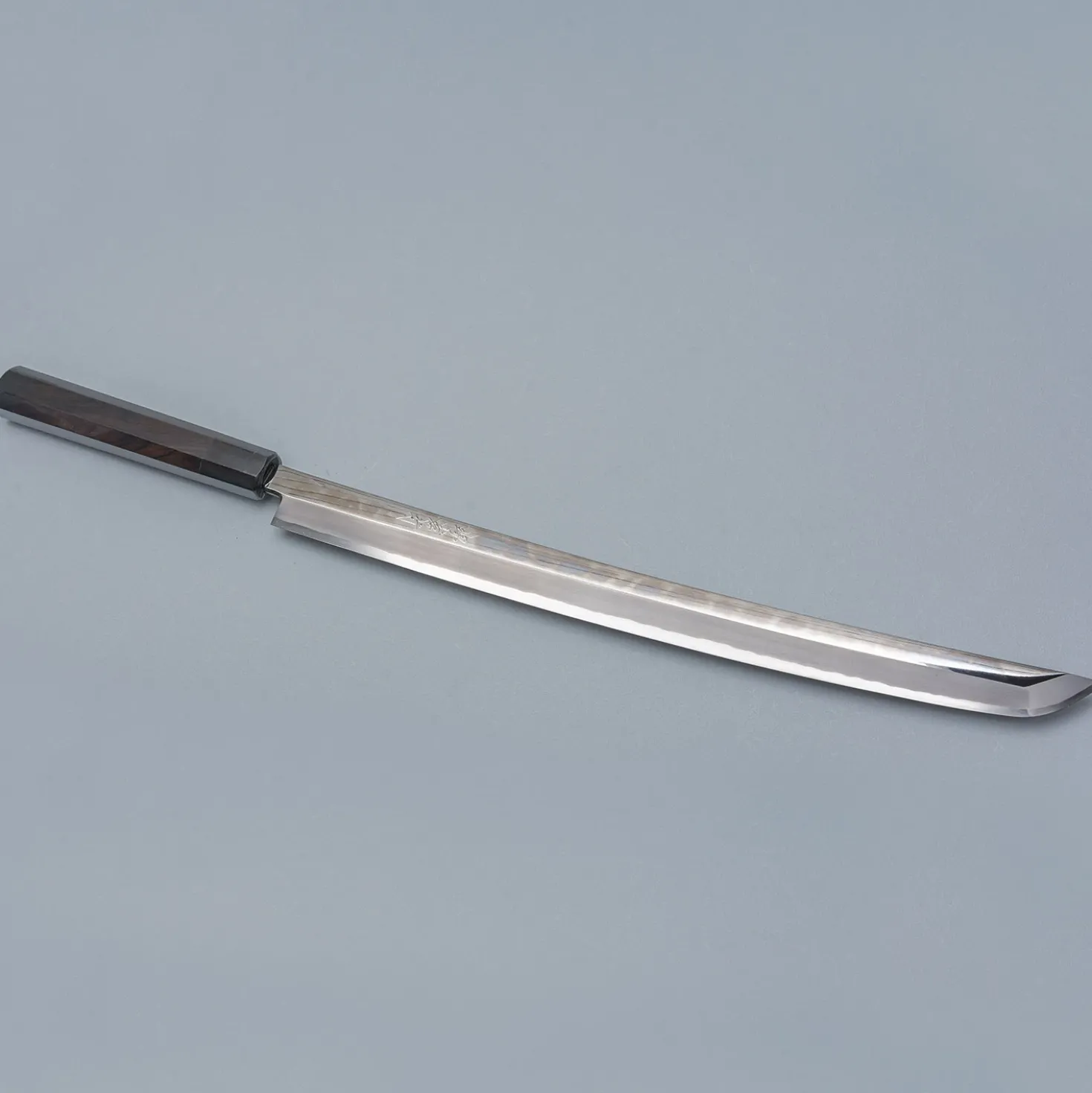 Sakai Takayuki Zangetsu Ginsan Mikazuki Mirror Polished Sakimaru Yanagiba 39 cm