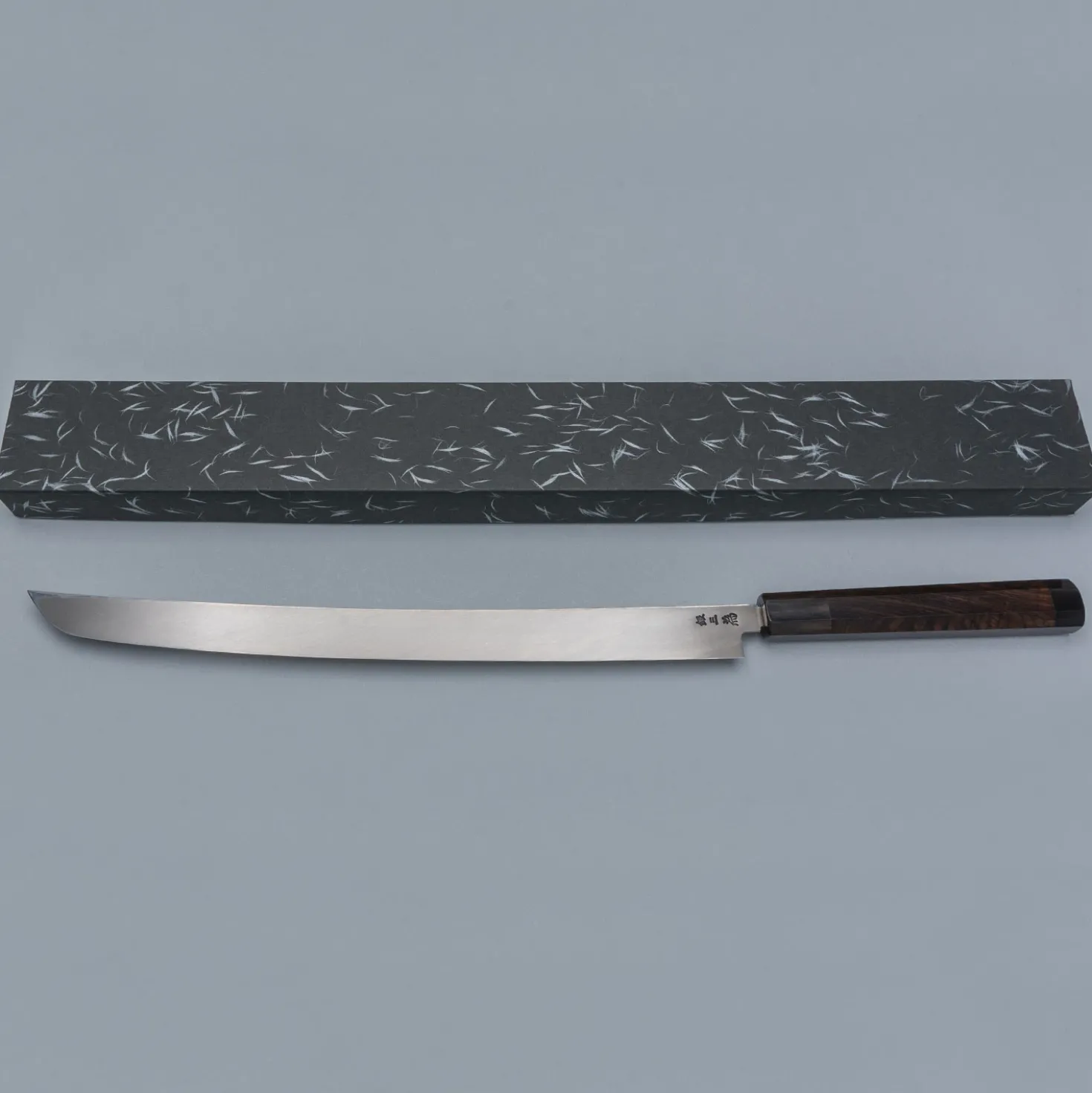 Sakai Takayuki Zangetsu Ginsan Mikazuki Mirror Polished Sakimaru Yanagiba 39 cm