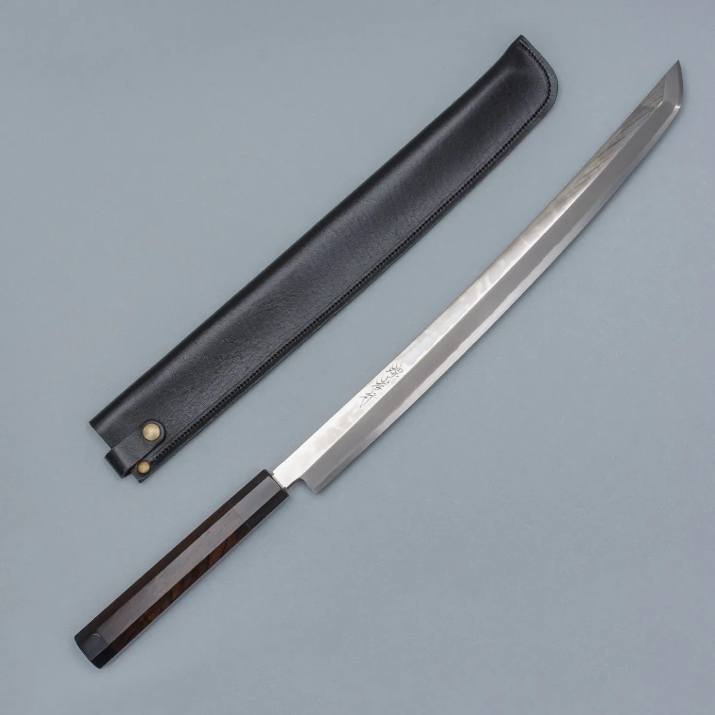 Sakai Takayuki Zangetsu Ginsan Mikazuki Mirror Polished Sakimaru Yanagiba 39 cm