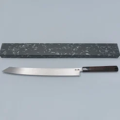 Sakai Takayuki Zangetsu Ginsan Mikazuki Kiritsuke Yanagiba 39 cm
