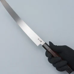 Sakai Takayuki Zangetsu Ginsan Mikazuki Kiritsuke Yanagiba 33 cm