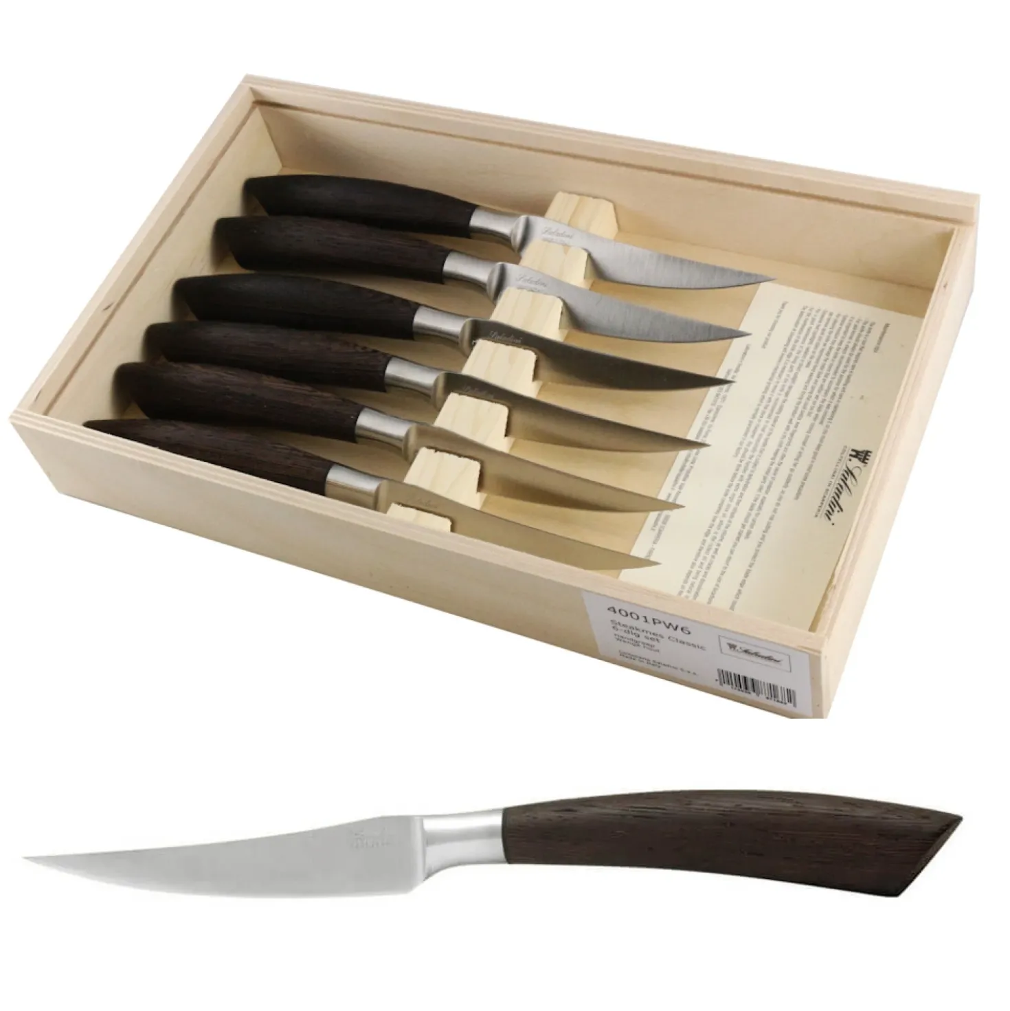Saladini Steakmessen Wenge (6 stuks)