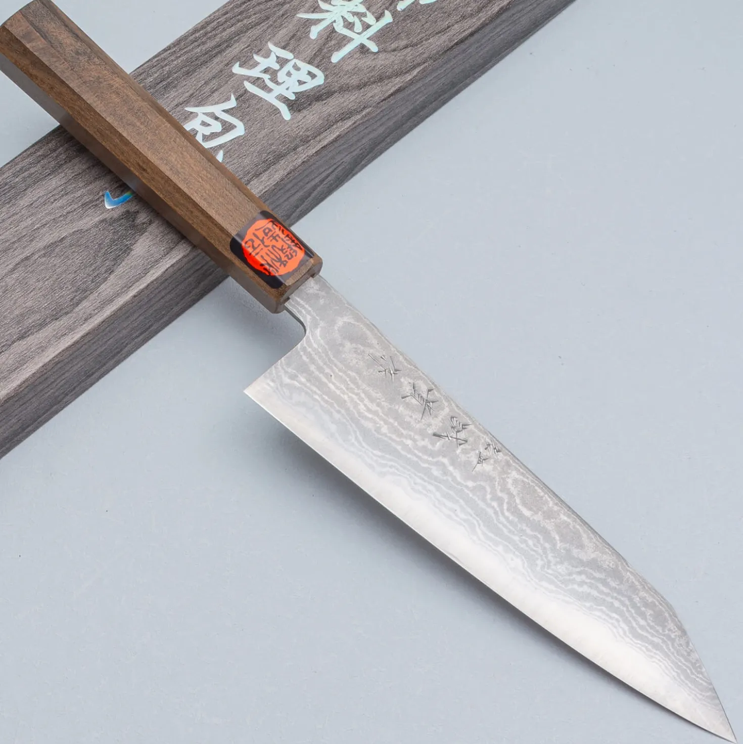 Shigeki Tanaka Aogami 2 Damascus Kiritsuke 18 cm