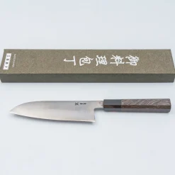 Shigeki Tanaka Aogami 2 Damascus Wenge Santoku 16.5 cm