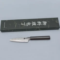 Shigeki Tanaka Aogami 2 Damascus Ebony Petty 12 cm