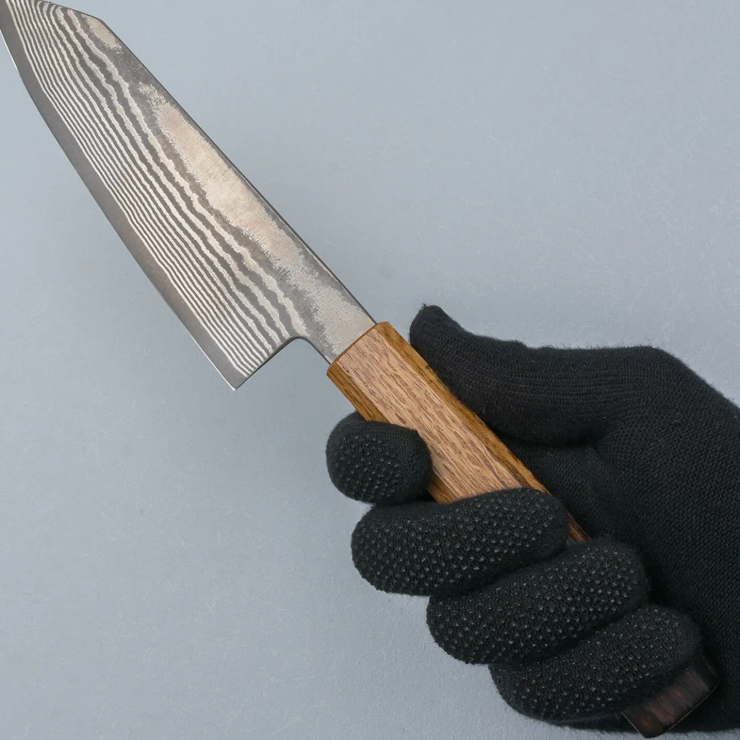 Shigeki Tanaka Ginsan Nickel Damast Oak Bunka 16.5 cm