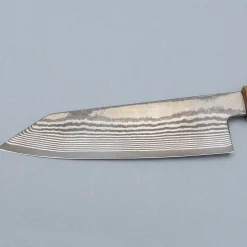 Shigeki Tanaka Ginsan Nickel Damast Oak Bunka 16.5 cm