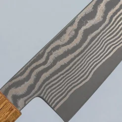 Shigeki Tanaka Ginsan Nickel Damast Oak Gyuto 21 cm