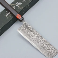 Shigeki Tanaka SG2 Damascus Ebony Nakiri 17 cm