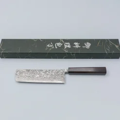 Shigeki Tanaka SG2 Damascus Ebony Nakiri 17 cm