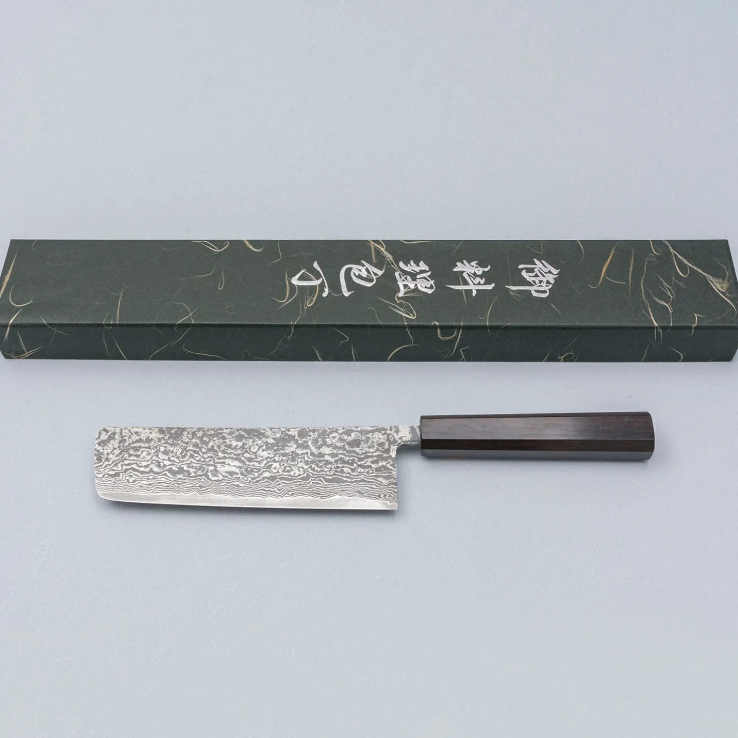 Shigeki Tanaka SG2 Damascus Ebony Nakiri 17 cm