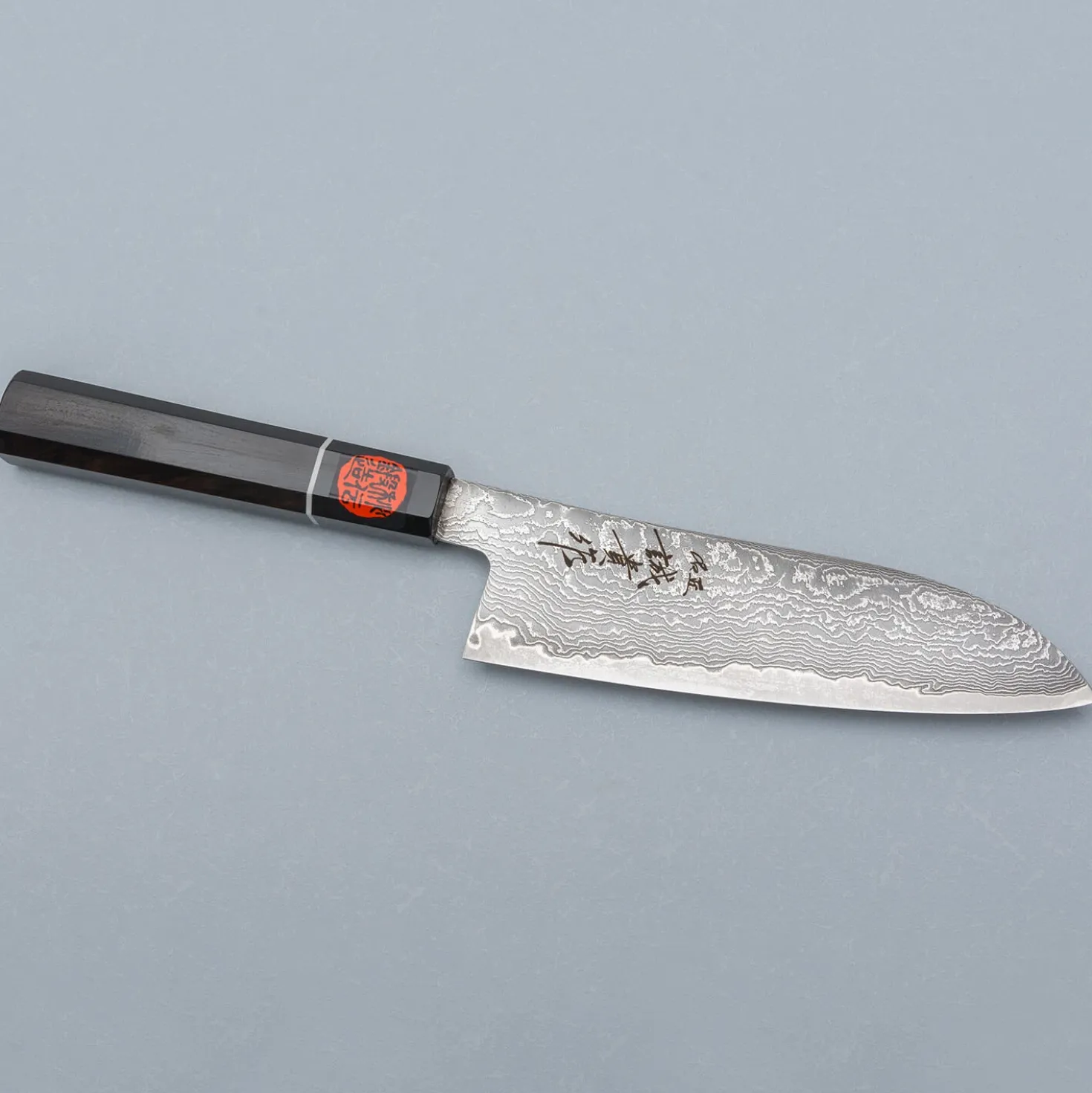Shigeki Tanaka SG2 Damascus Ebony Santoku 16.5 cm