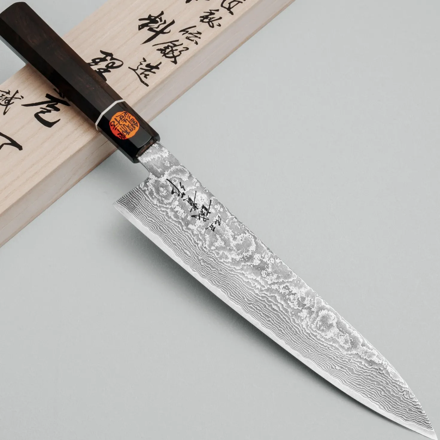 Shigeki Tanaka SG2 Damascus Ebony Ring Gyuto 24 cm