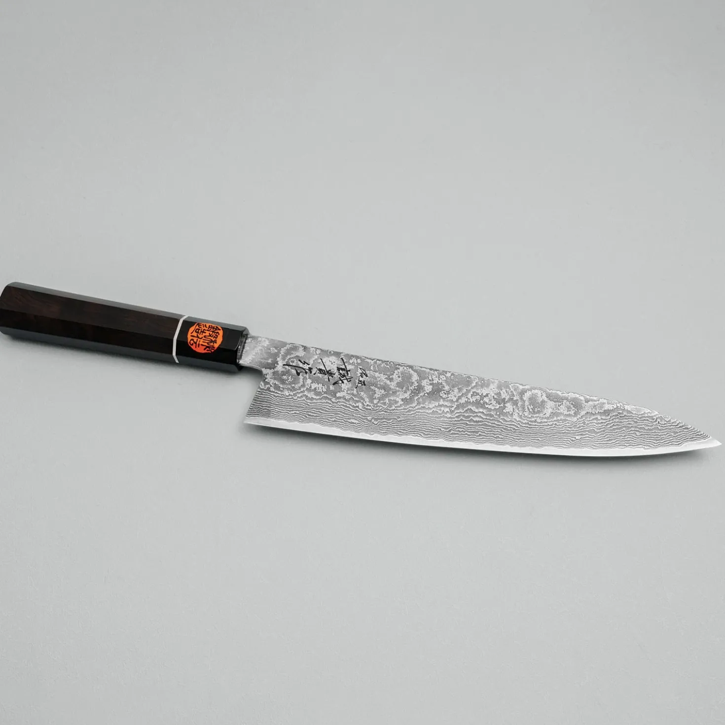 Shigeki Tanaka SG2 Damascus Ebony Ring Gyuto 24 cm