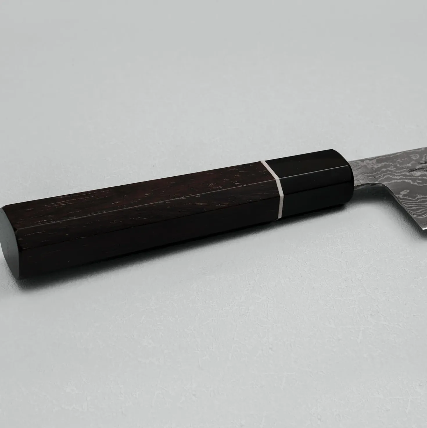Shigeki Tanaka SG2 Damascus Ebony Ring Gyuto 18 cm