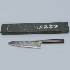 Shigeki Tanaka SG2 Damascus Ebony Gyuto 21 cm