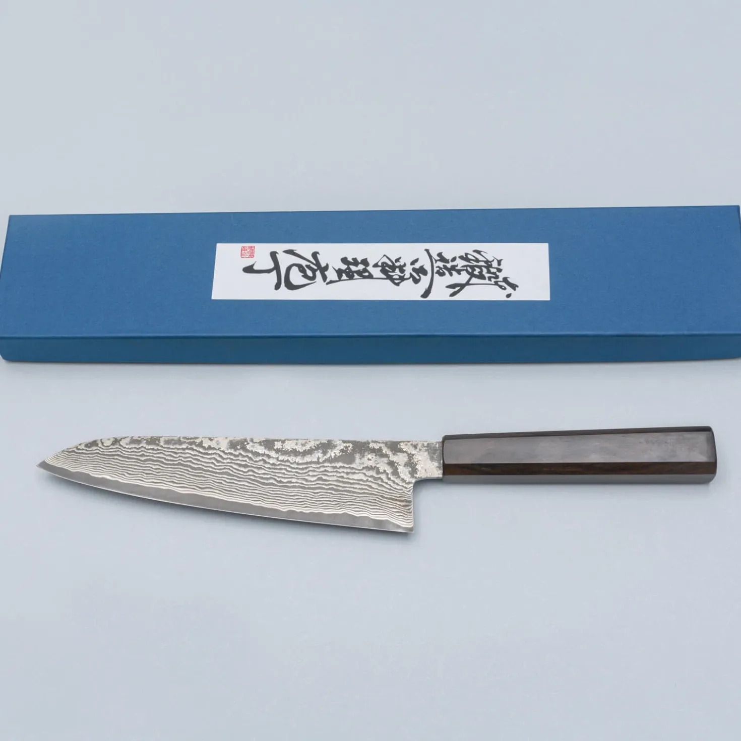 Shigeki Tanaka SG2 Damascus Ebony Gyuto 18 cm