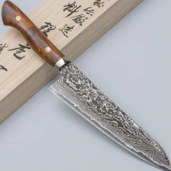 Shigeki Tanaka SG2 Damascus Ironwood Santoku 17 cm