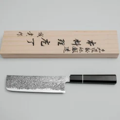 Shigeki Tanaka SG2 Damascus Nakiri Ebony 17 cm