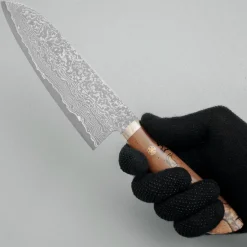 Shigeki Tanaka SG2 Damascus Spalted wood Santoku 18 cm