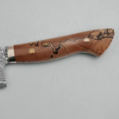Shigeki Tanaka SG2 Damascus Spalted wood Santoku 18 cm