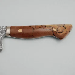 Shigeki Tanaka SG2 Damascus Spalted wood Nakiri