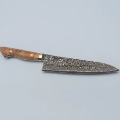 Shigeki Tanaka SG2 Damascus Spalted wood Gyuto 21 cm