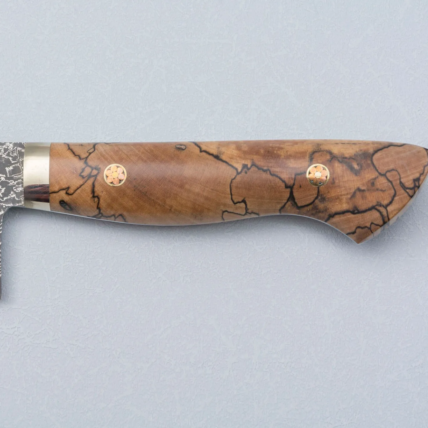 Shigeki Tanaka SG2 Damascus Spalted wood Gyuto 21 cm