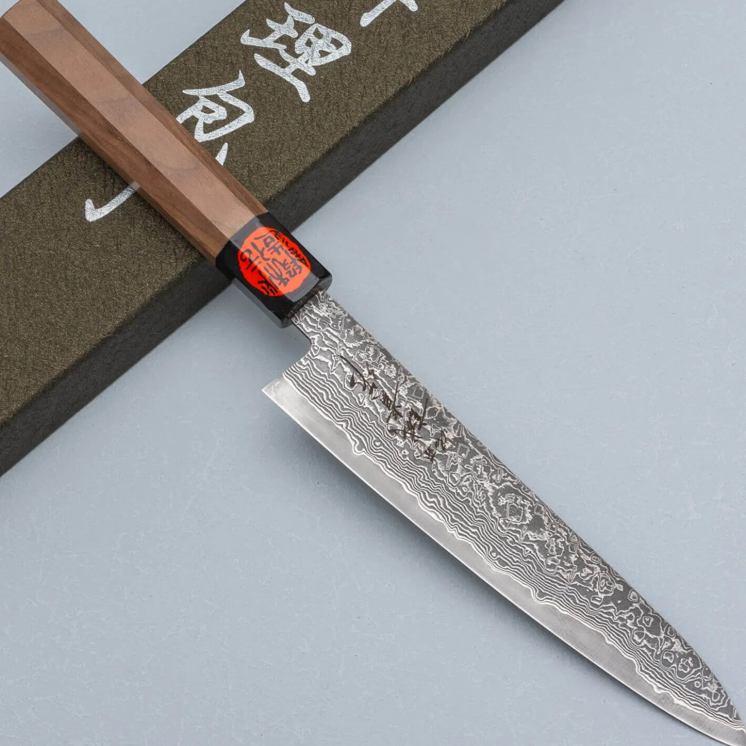 Shigeki Tanaka SG2 Damascus Walnut Petty 15 cm
