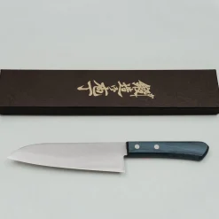 Shigeki Tanaka VG10 Damascus Western Blue Santoku 16.5 cm