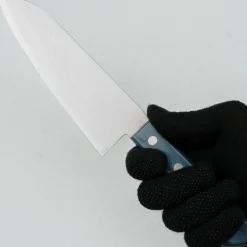 Shigeki Tanaka VG10 Damascus Western Blue Santoku 16.5 cm
