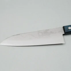 Shigeki Tanaka VG10 Damascus Western Blue Santoku 16.5 cm