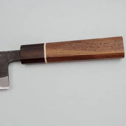 Shiro Kamo Aogami Super Kurouchi Walnut Ring Santoku 16.5 cm