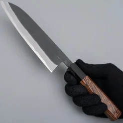 Shiro Kamo Aogami Super Kurouchi Wenge Santoku 18 cm