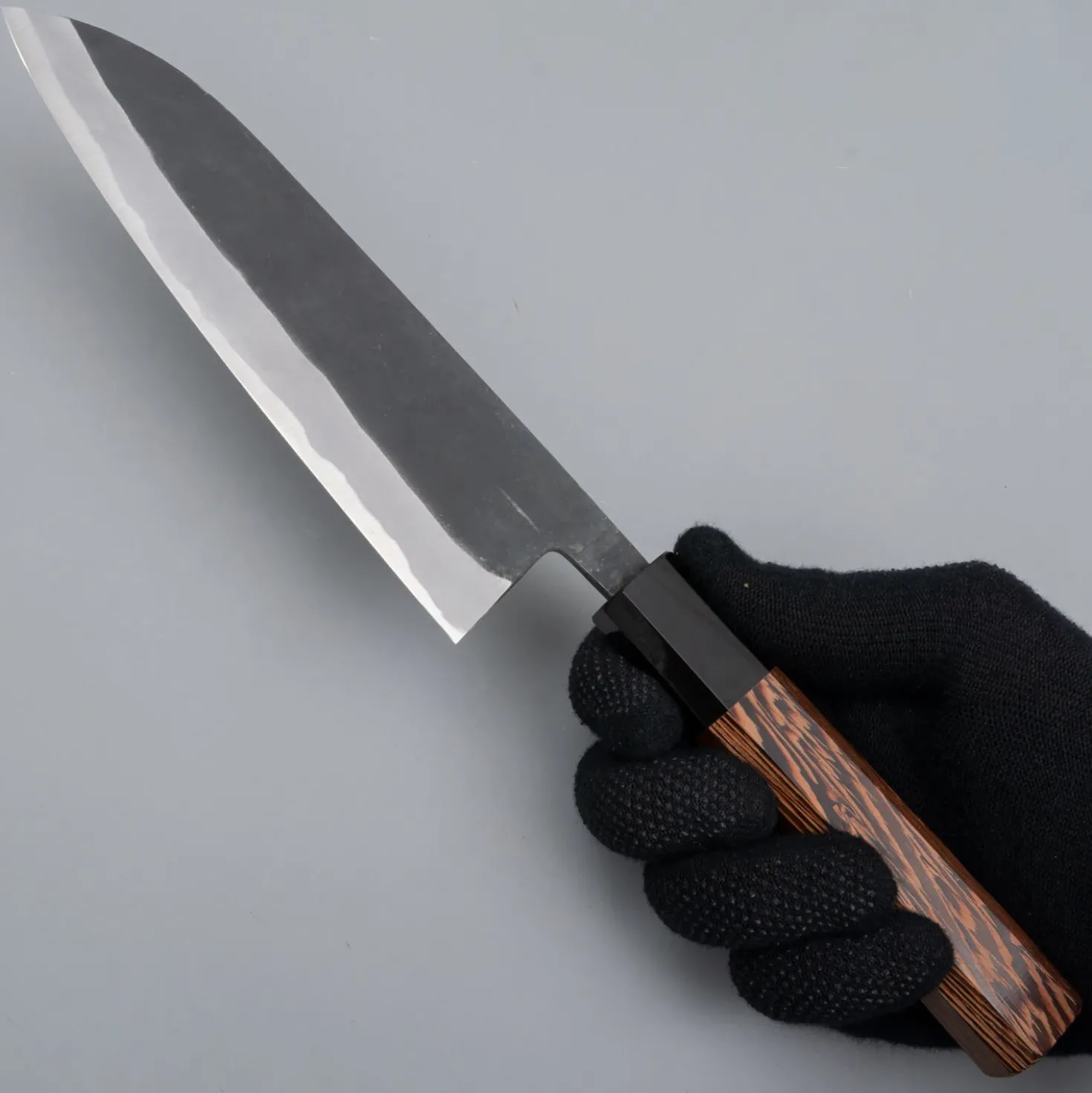 Shiro Kamo Aogami Super Kurouchi Wenge Santoku 18 cm