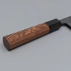 Shiro Kamo Aogami Super Kurouchi Wenge Santoku 18 cm