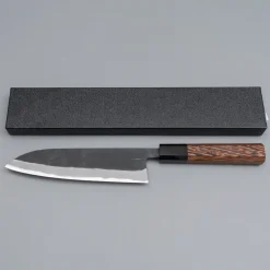 Shiro Kamo Aogami Super Kurouchi Wenge Santoku 18 cm